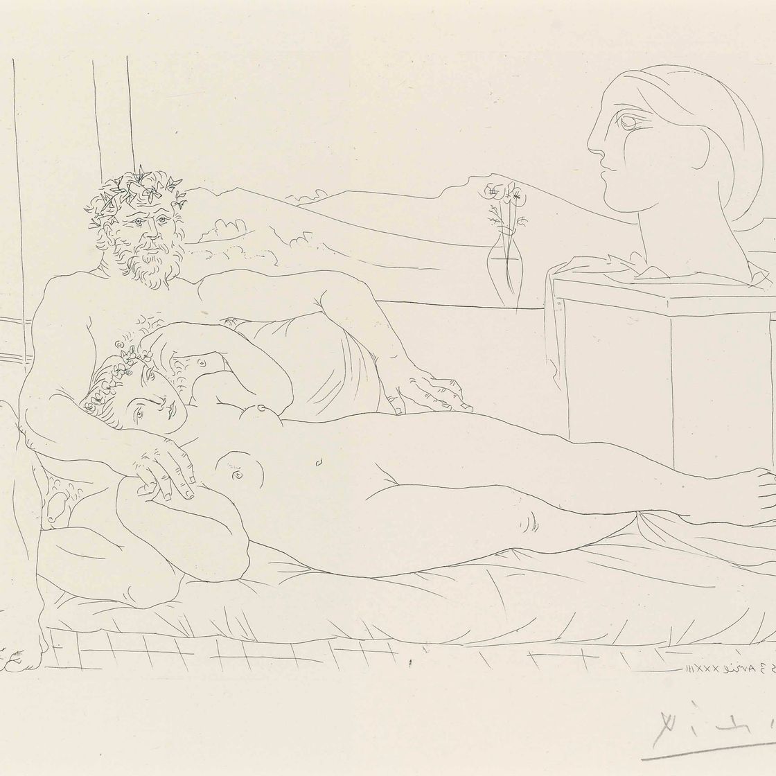 Pablo Picasso — Выставка скульптора II, автор: Ла Сюит Воллар (B. 172; Ba. 325)