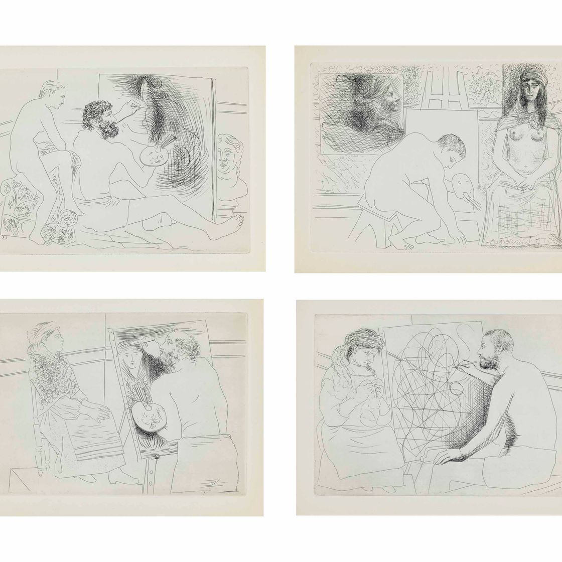 Pablo Picasso — Оноре де Бальзак, "Шеф-повар театра", Амбруаз Воллар, Париж, 1931, (стр. 82-94; стр. 123-135; Cramer books, 20)
