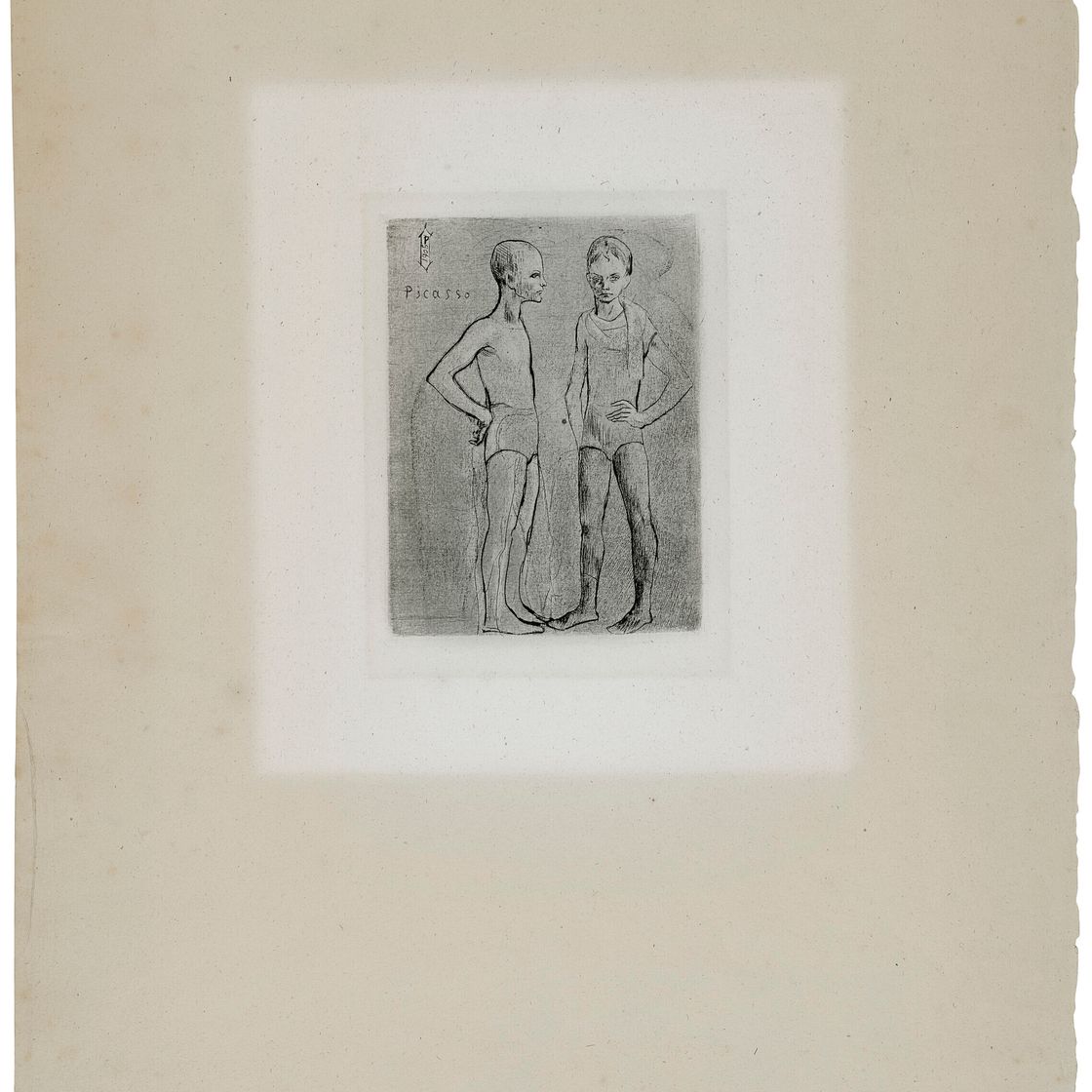 Pablo Picasso — "Двое сальтимбанков" из "Свиты Сальтимбанков", изображение 3
