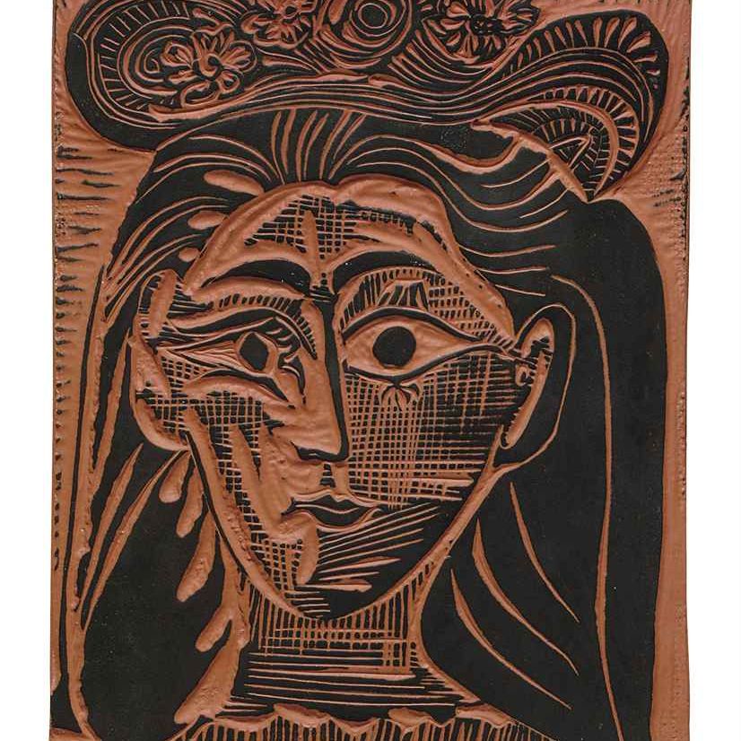 Pablo Picasso — Женщина в шляпке в цветочек (A.R. 521)