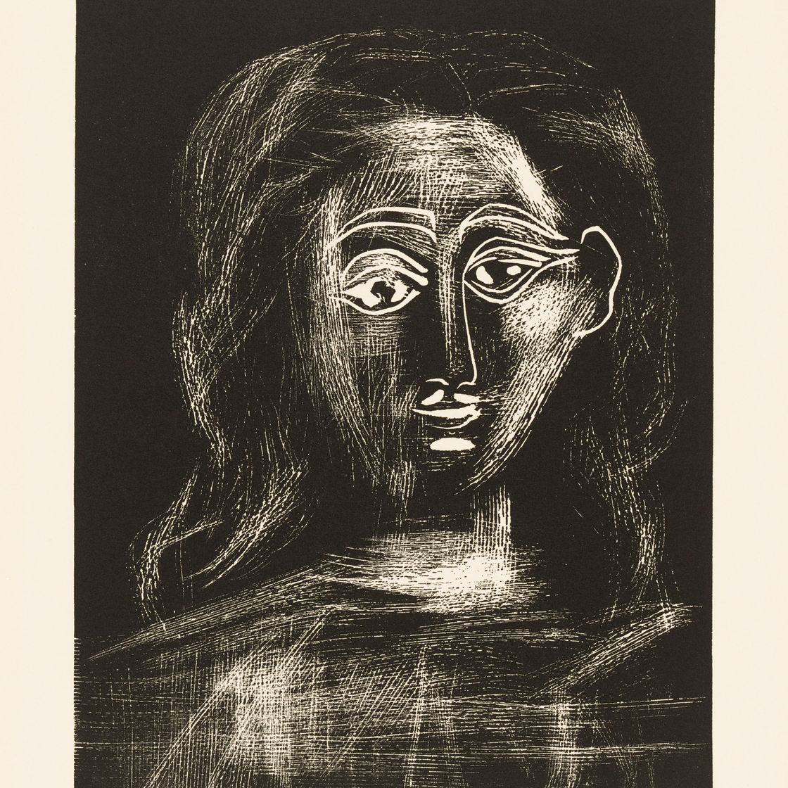 Pablo Picasso — Жаклин в шевроле-флу, в полном расцвете сил.