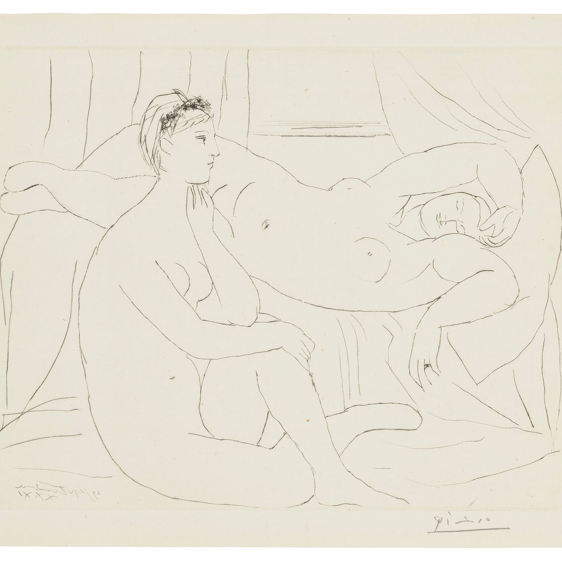 Pablo Picasso — Двое женщин возвращаются, от: La Suite Vollard