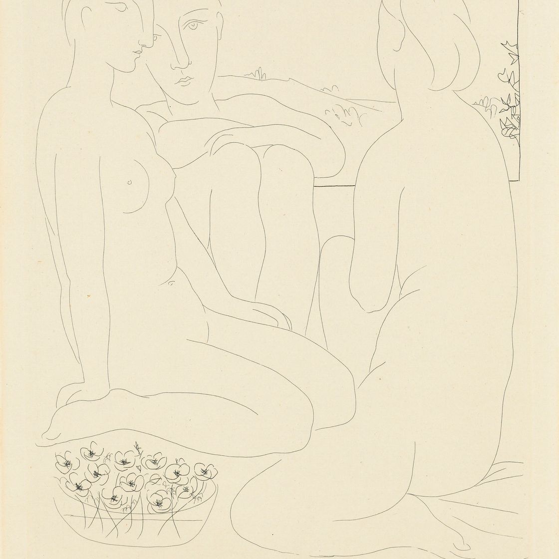 Pablo Picasso — Трое новых женщин перед самым окном, от: La Suite Vollard