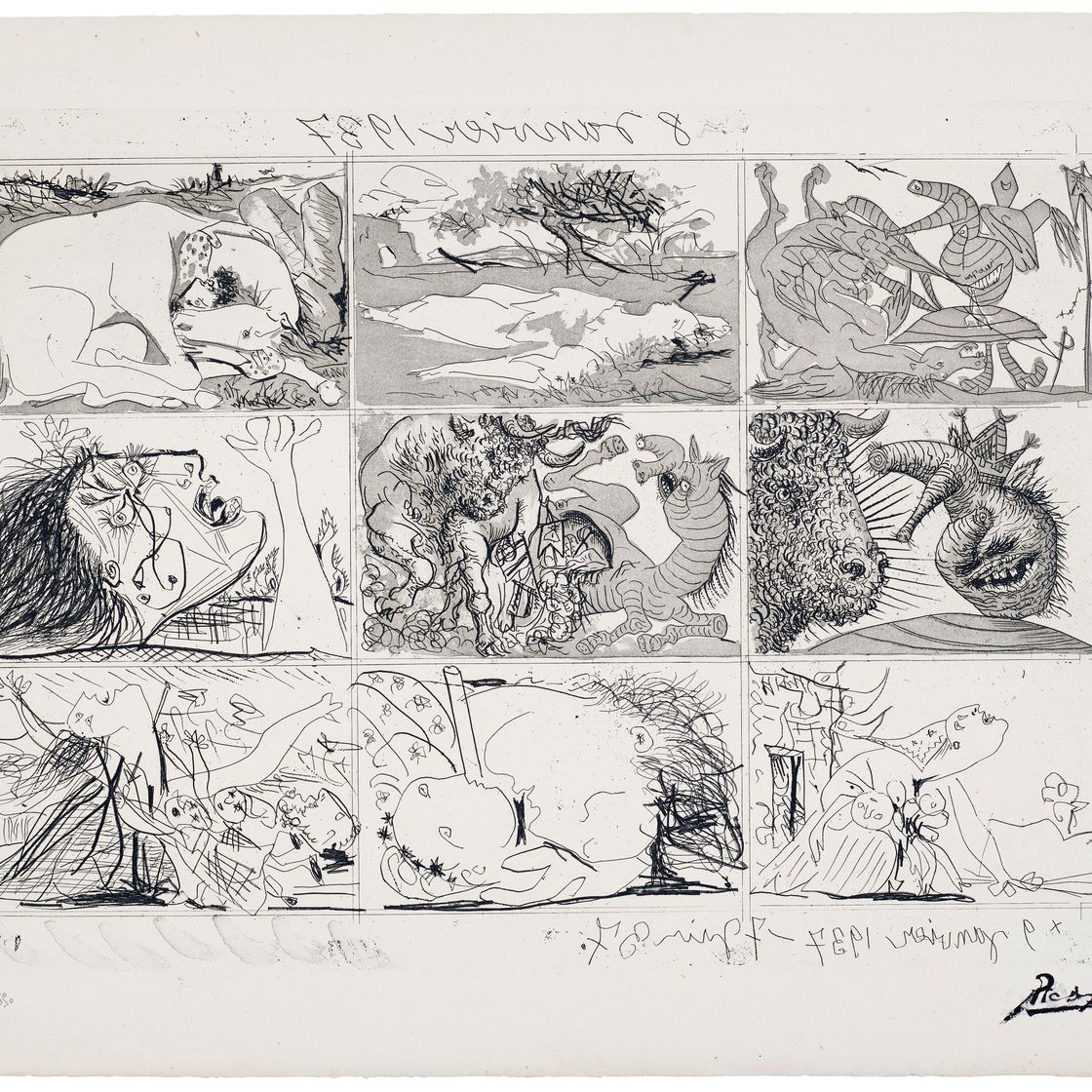 Pablo Picasso — Сын и мать Франко I и II, изображение 2