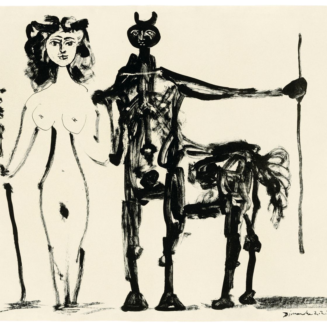 Pablo Picasso — Центавр и вакханка