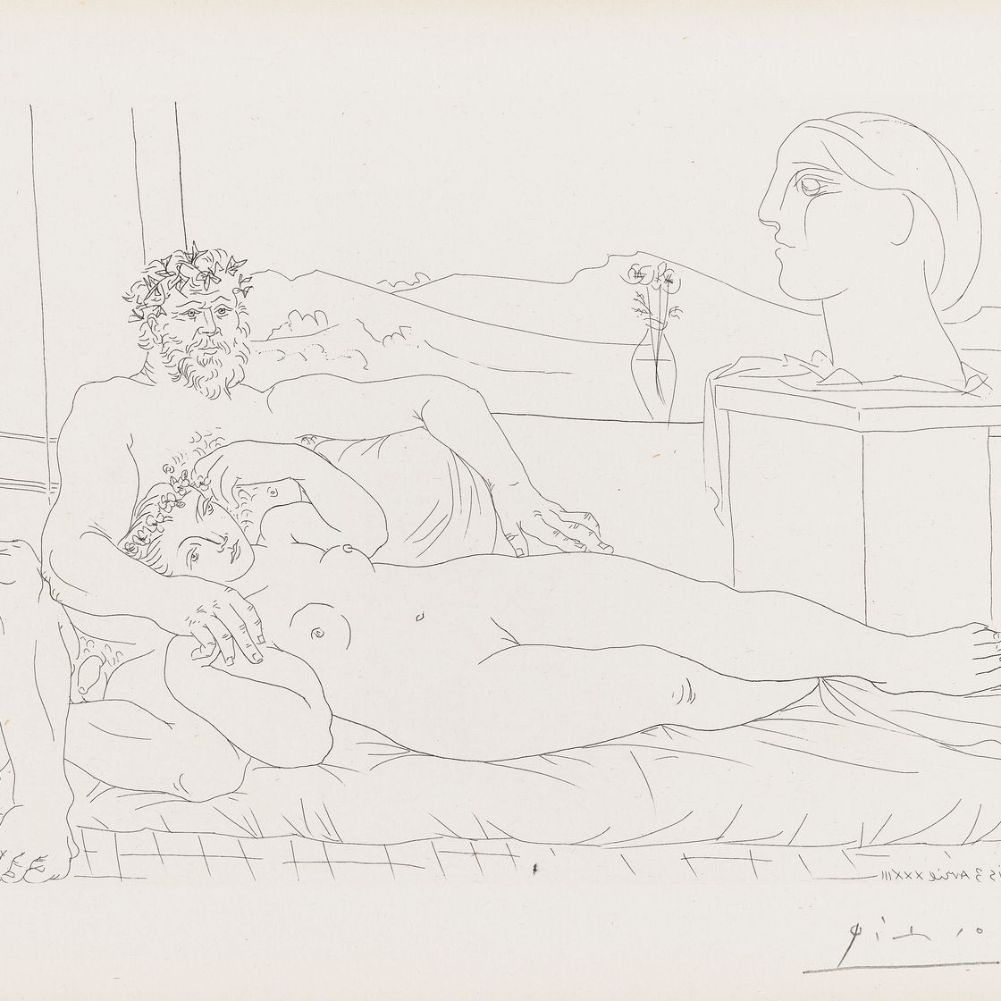 Pablo Picasso — Памятник скульптору II, от La Suite Vollard