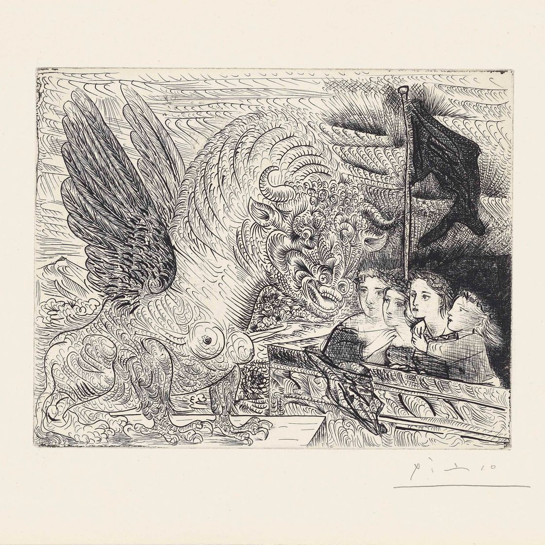 Pablo Picasso — Торо - это созерцание четырех детей, от: La Suite Vollard