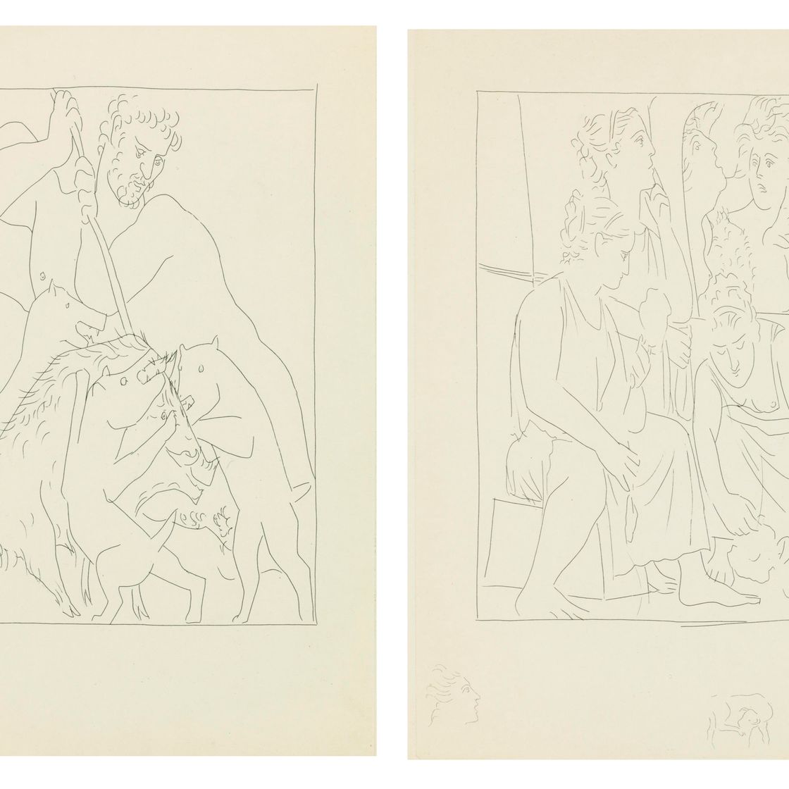 Pablo Picasso — Метаморфозы : 30 гравюр (стр. 99-128; стр. 143-172; см. кн. 19), изображение 1