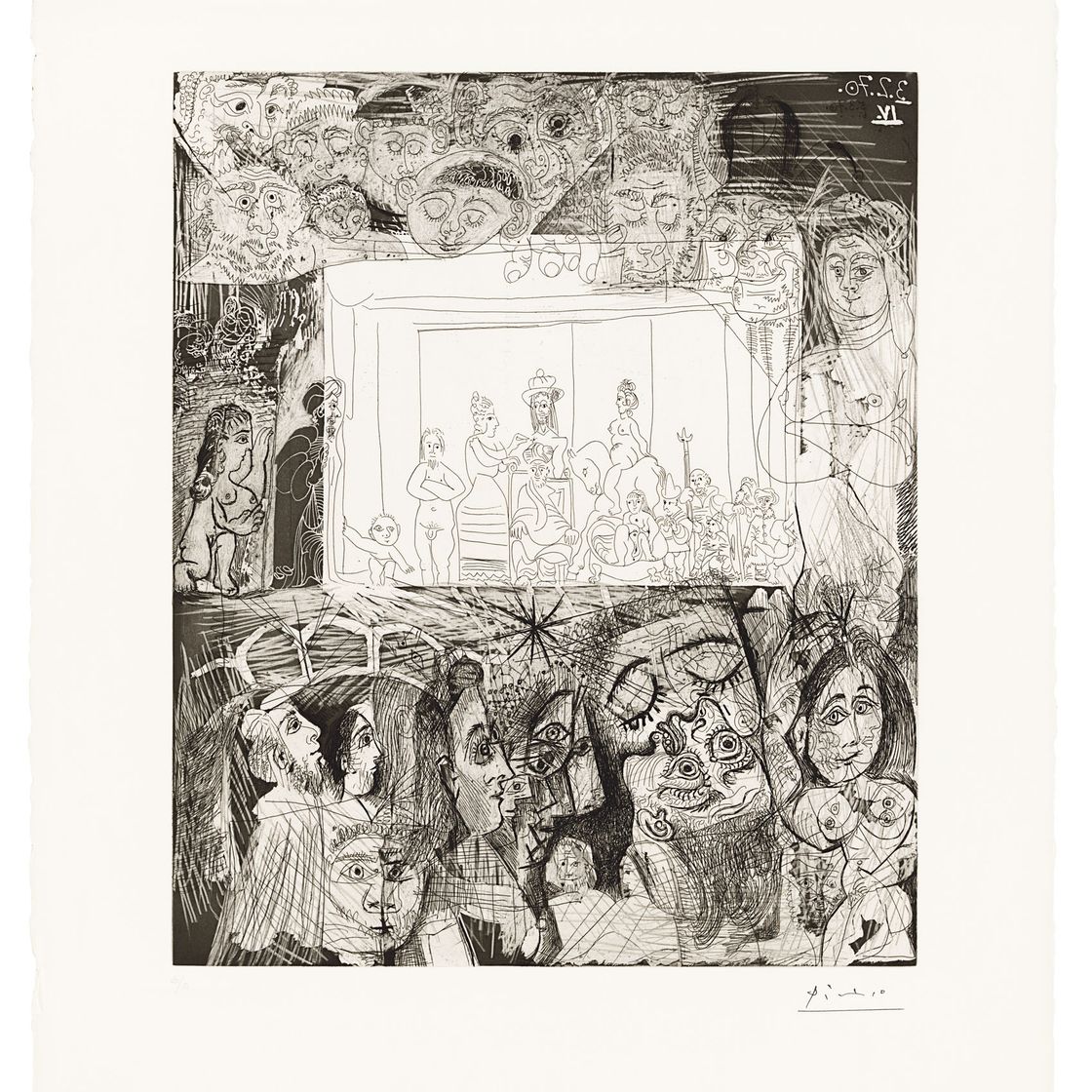 Pablo Picasso — Прекрасный человек, д'Апре Рембрандт, из серии 156