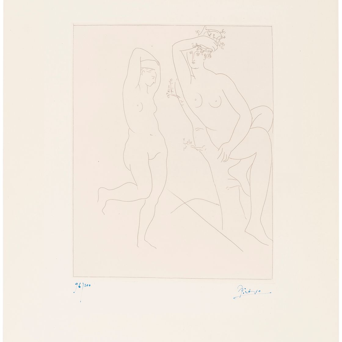 Pablo Picasso — Две новые женщины танцуют в лесу