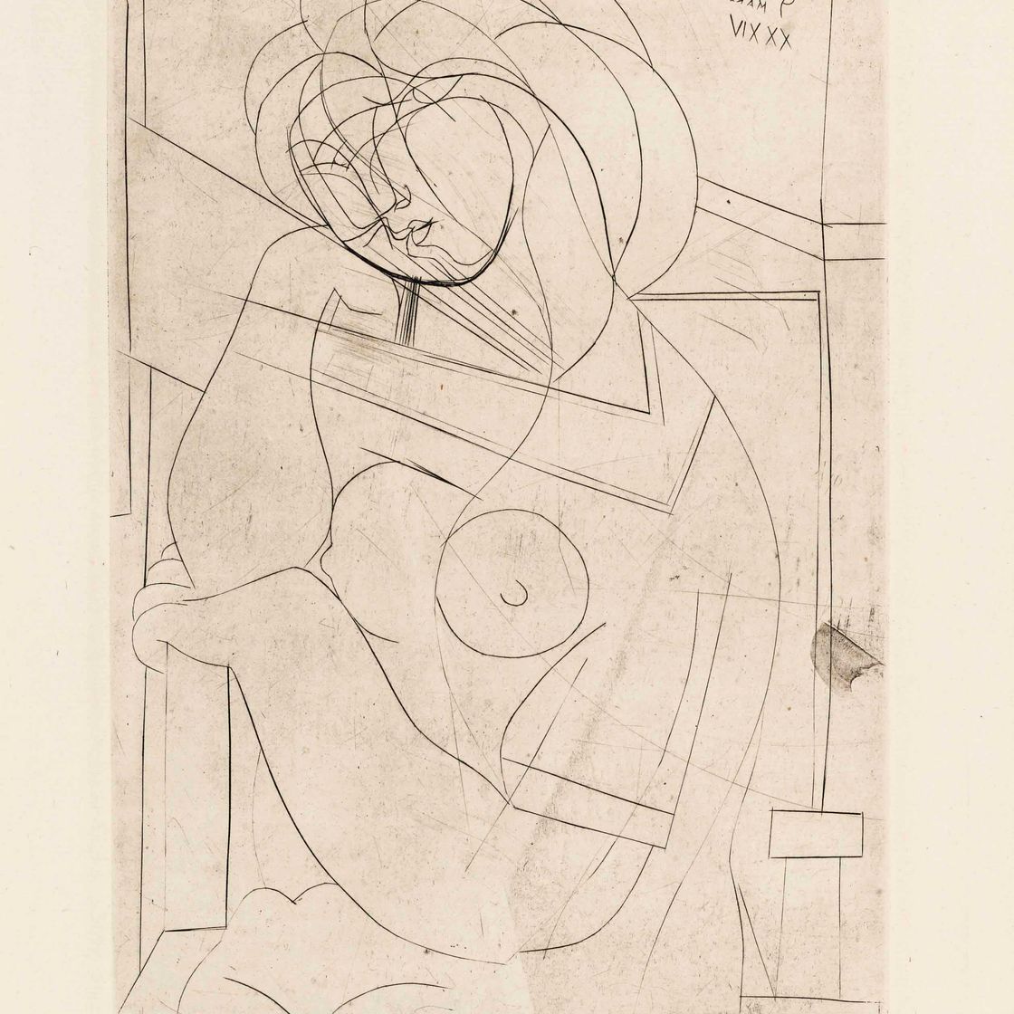 Pablo Picasso — Новая жена, тет-а-тет на главной улице, от: La Suite Vollard (B. 218; Ba. 423)