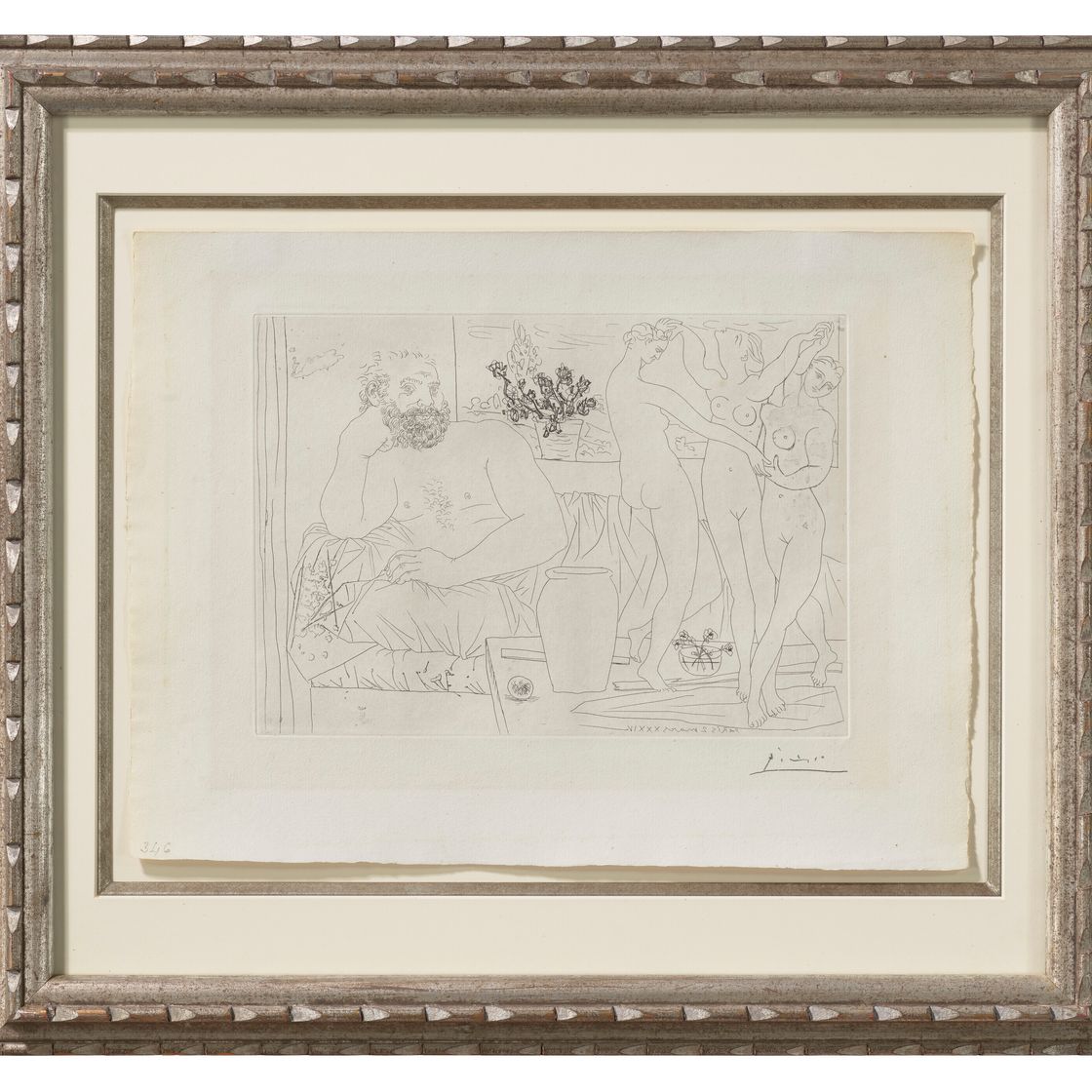 Pablo Picasso — Скульптор и трое танцовщиц из "Ла Сюит Воллар", изображение 2