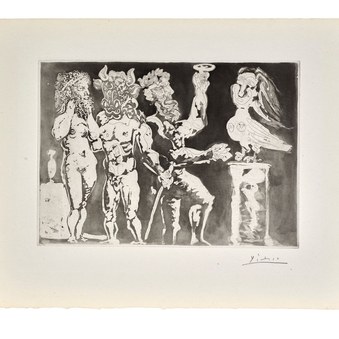 Pablo Picasso — Персонажи "маскарадных костюмов" и "Роковая женщина" из "Люкса Воллара", изображение 1