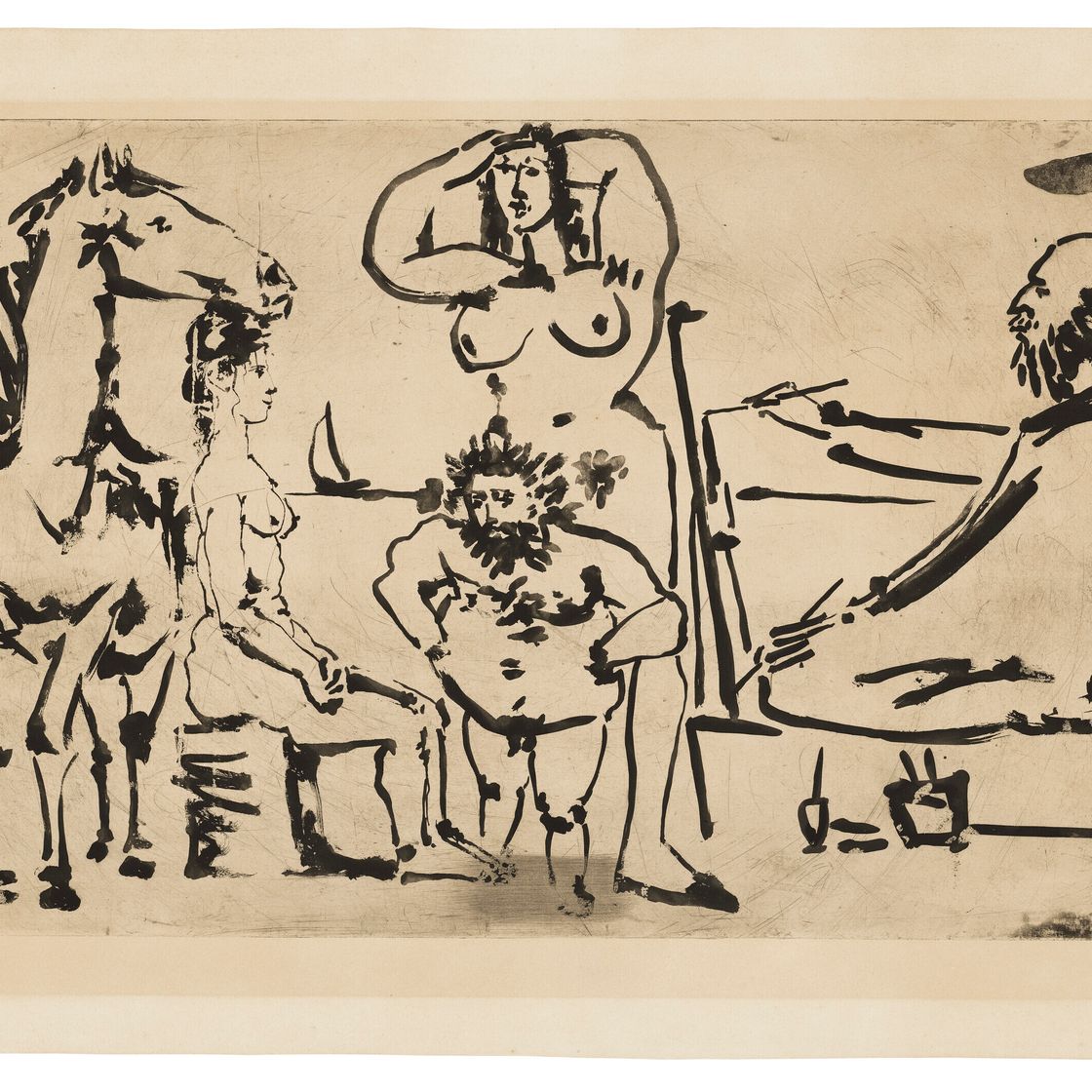 Pablo Picasso — Ле-Пейнтр на берегу моря
