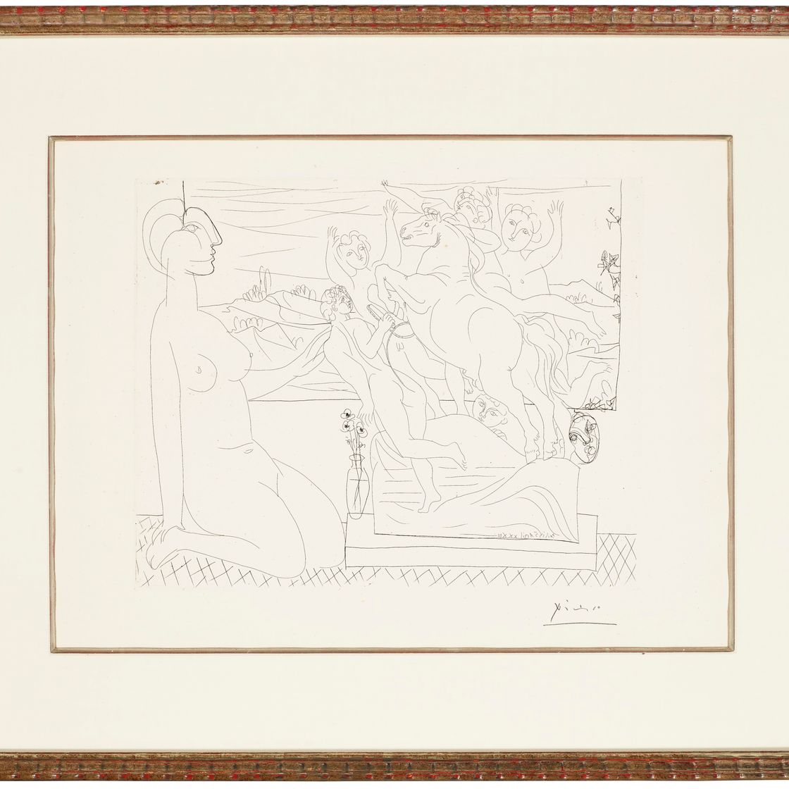 Pablo Picasso — Модель созерцателя в группе скульпторов из La Suite Vollard