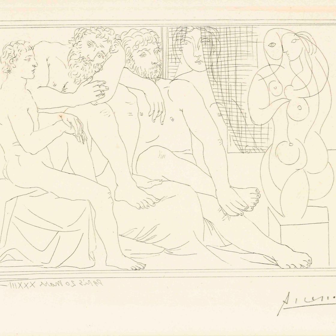 Pablo Picasso — Скульпторы, модели и скульптуры из "Сюиты Воллара" (B. 149; Ba. 301)