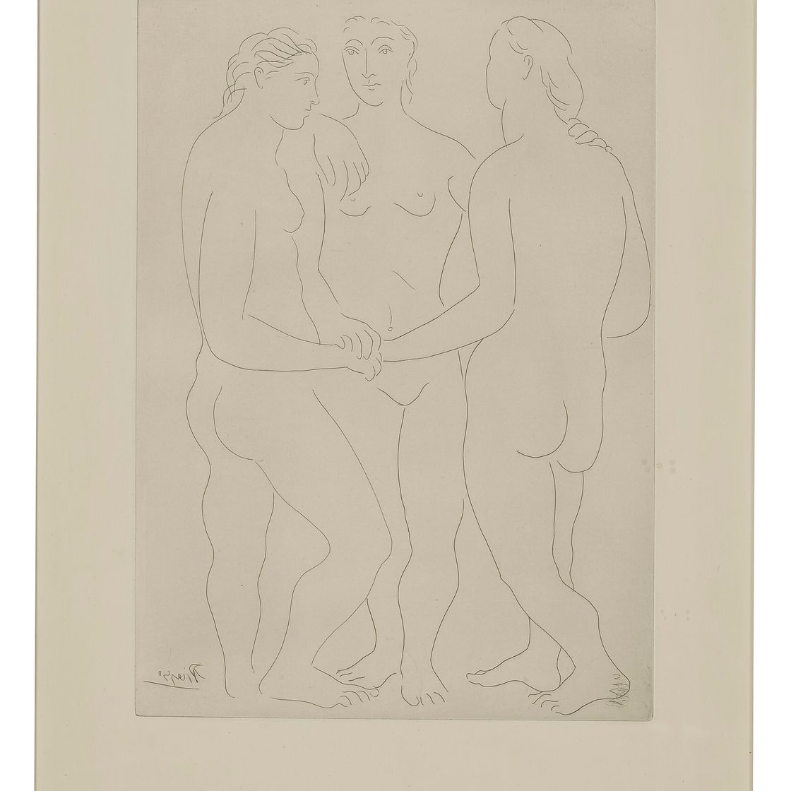 Pablo Picasso — Трое друзей, изображение 1