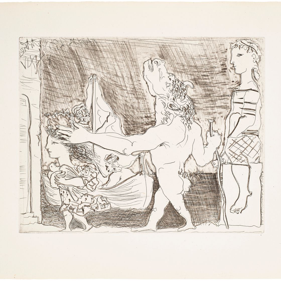 Pablo Picasso — Минотавр - путеводитель по филе, II, из "Сюиты Воллар"