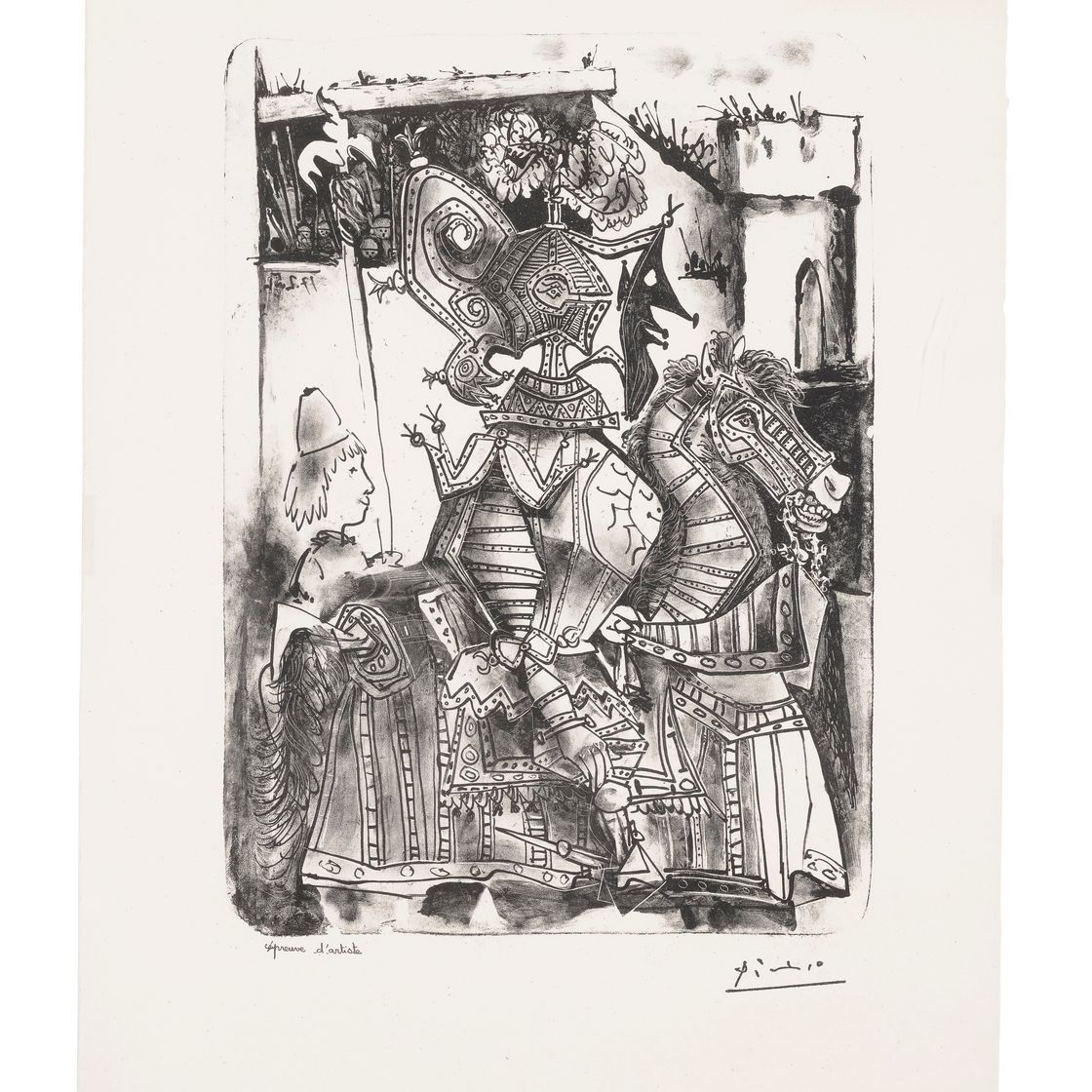 Pablo Picasso — Кавалер и страница, изображение 1