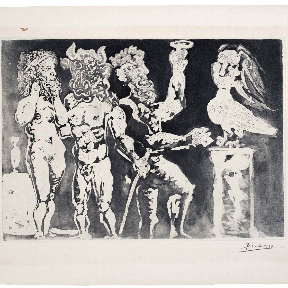 Pablo Picasso — Персонажи "маскарадных костюмов" и "Роковая женщина" из "Люкса Воллара", изображение 1
