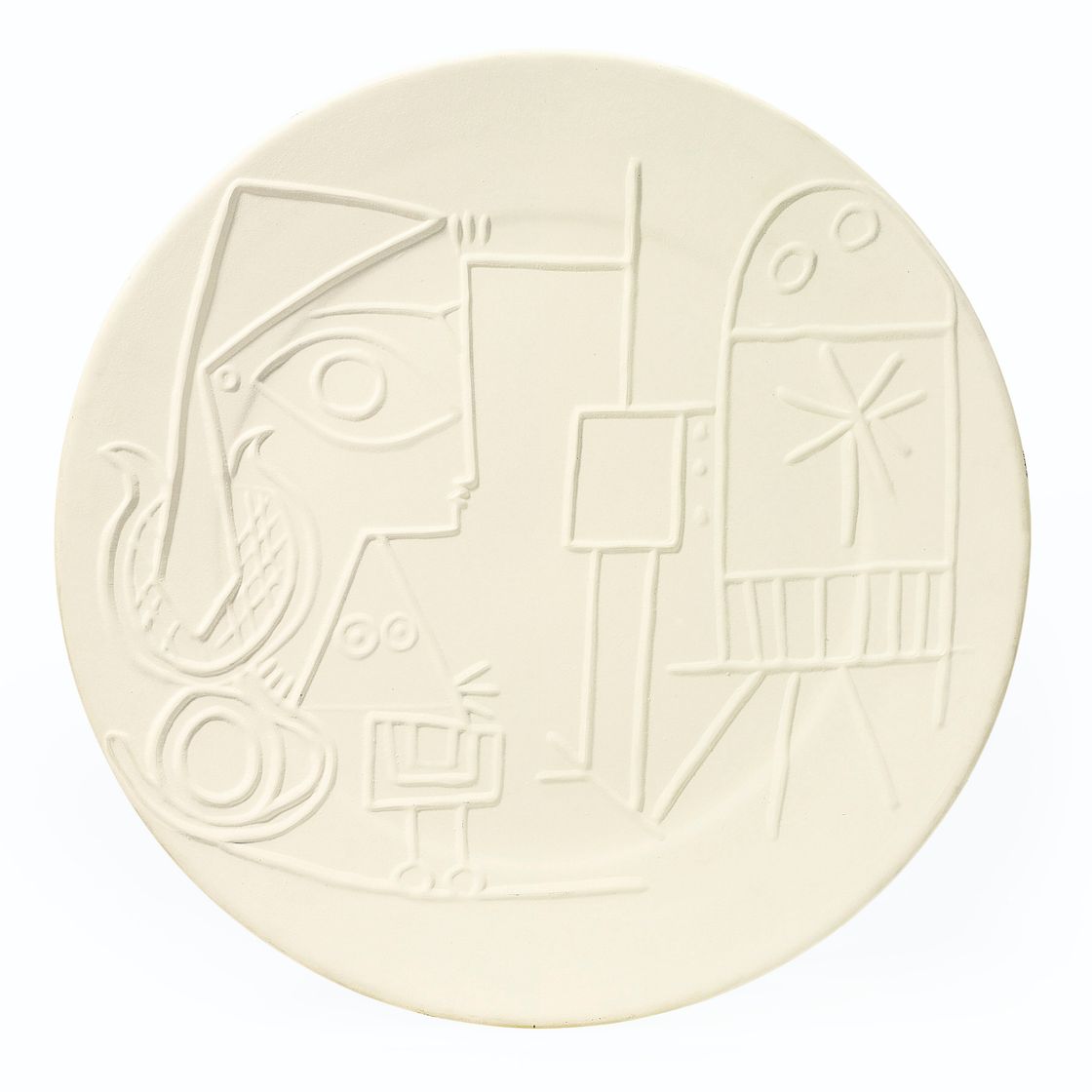 Pablo Picasso — Жаклин шевале (справа ); "Фавны в обликах карре" (слева ) (A.R. 335)
