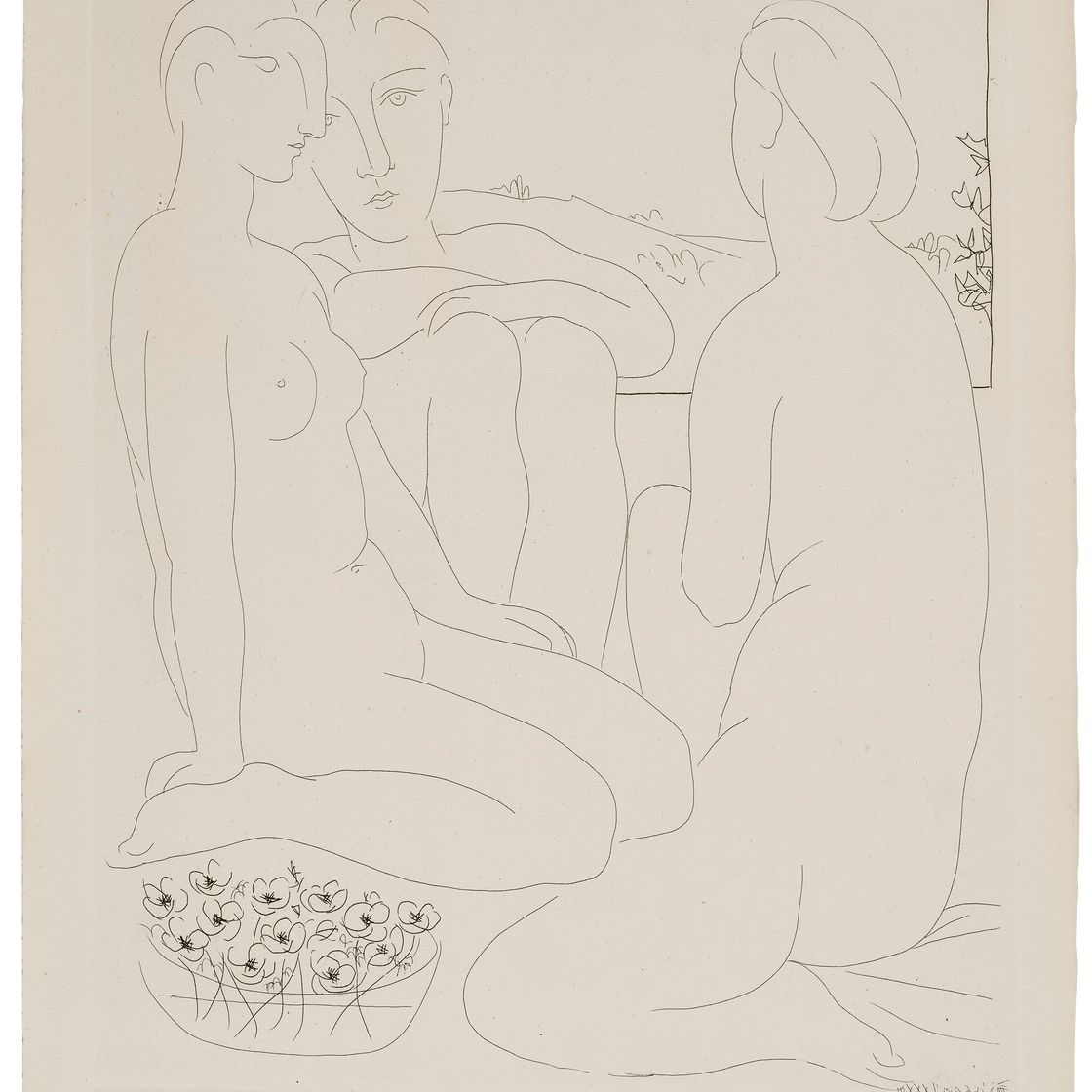 Pablo Picasso — Трое новых женщин перед самым окном, из "Люкса Воллара"