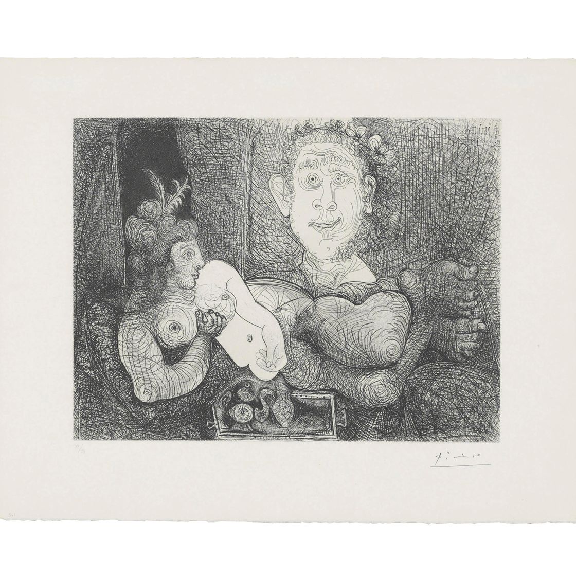 Pablo Picasso — "Кулисы живой природы". "Одалиска и дитя", из "Ла Сери", 156
