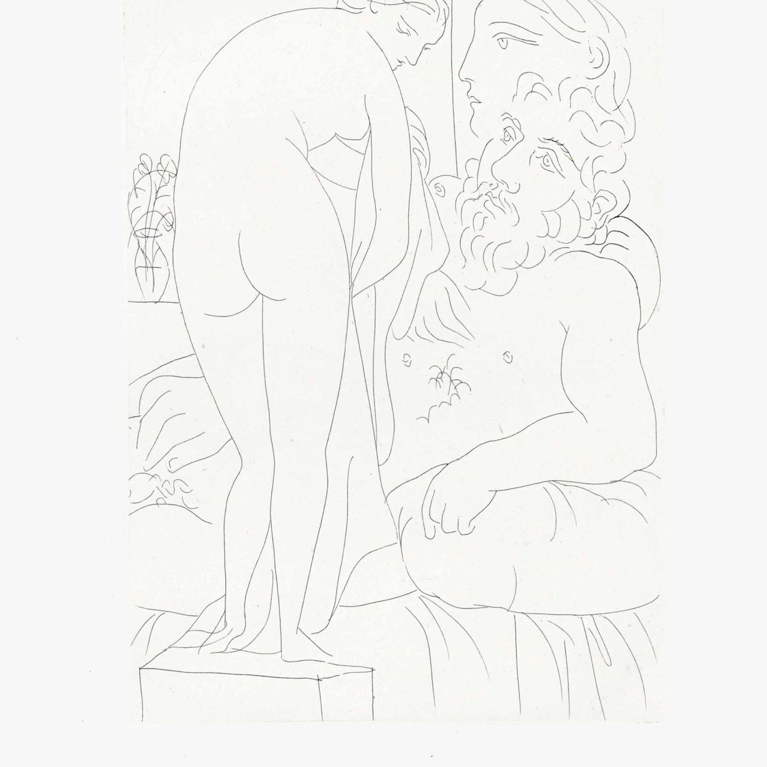 Pablo Picasso — Скульптурная композиция, созданная скульптором с нюансами драпировки, из коллекции La Suite Vollard