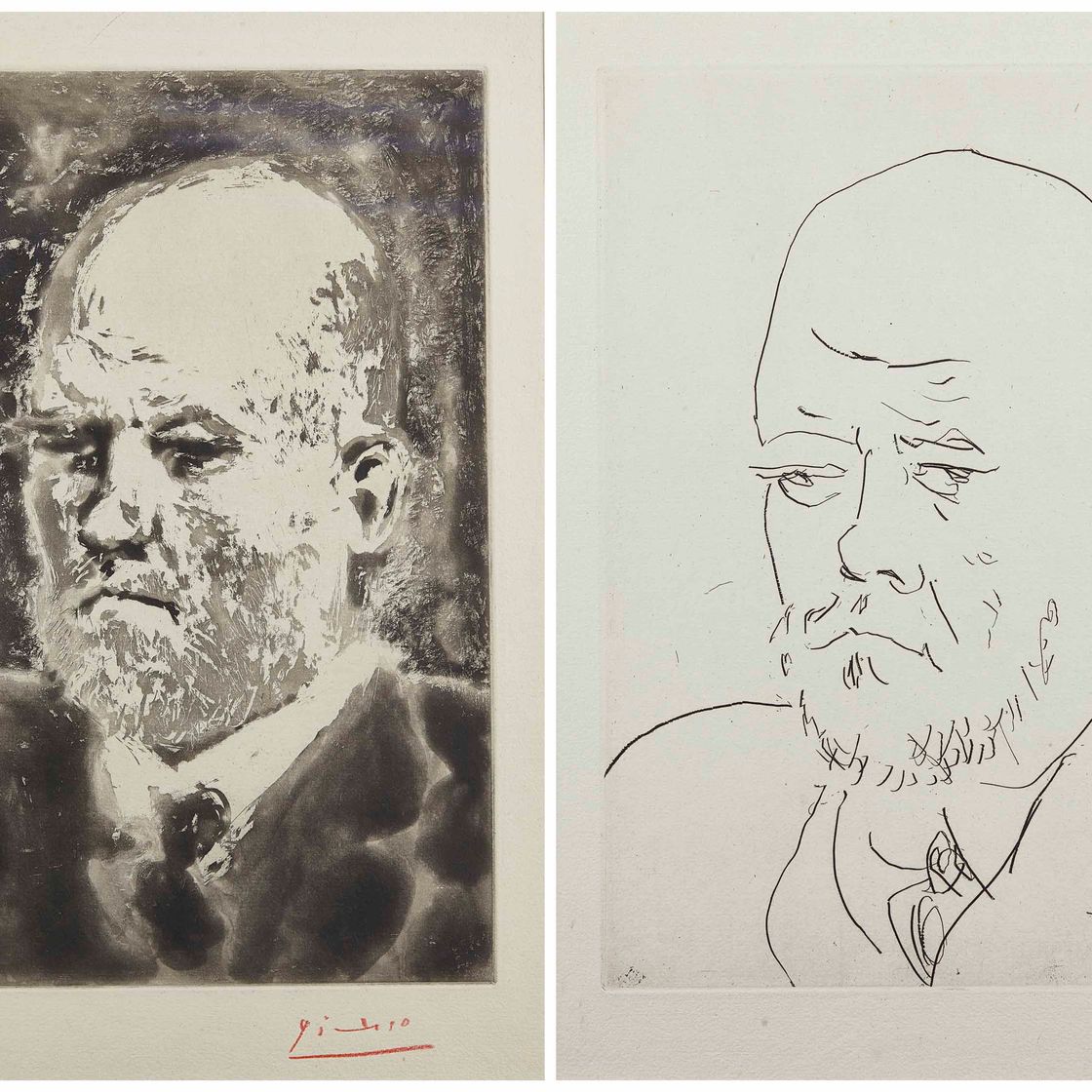 Pablo Picasso — Портрет де Воллара I и III, автор: La Suite Vollard, изображение 1