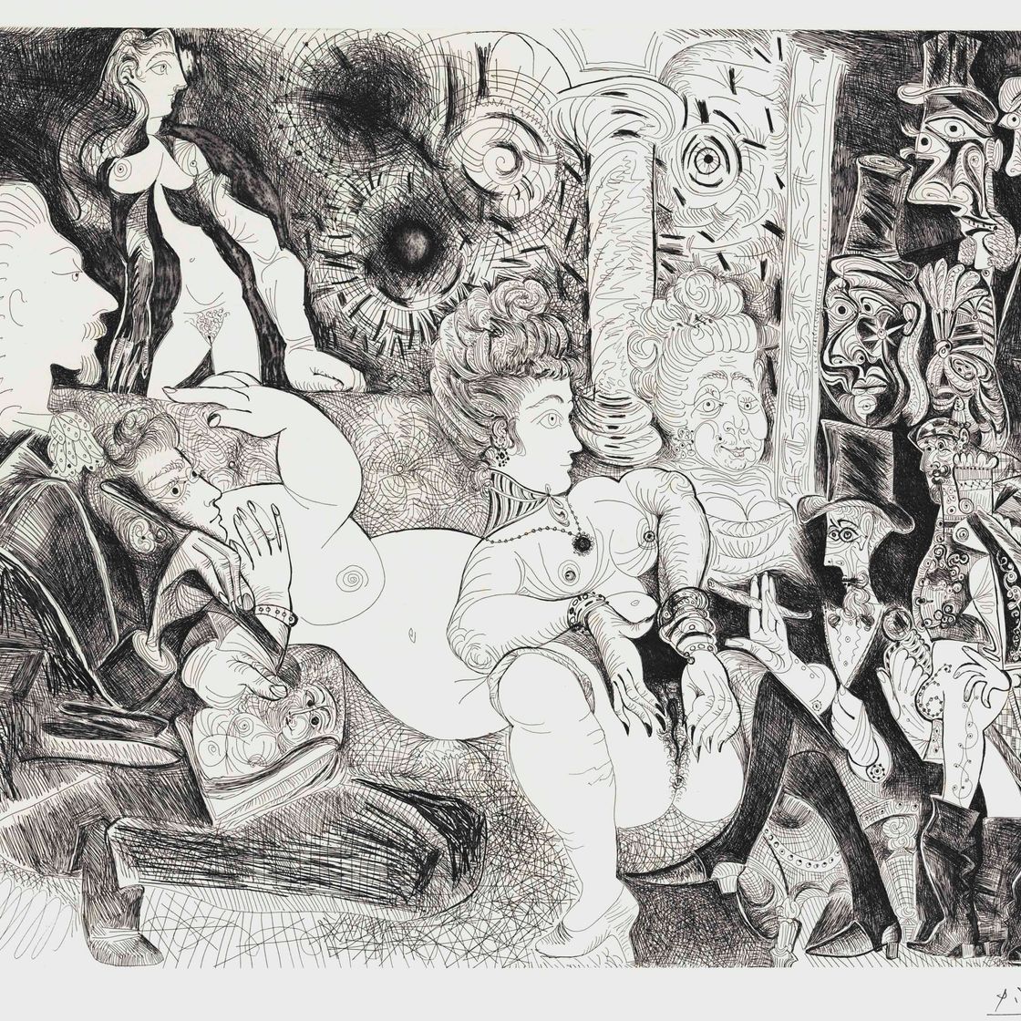 Pablo Picasso — Художник-постановщик, сын модели для дома Телье, из серии "Ла Сери 156"