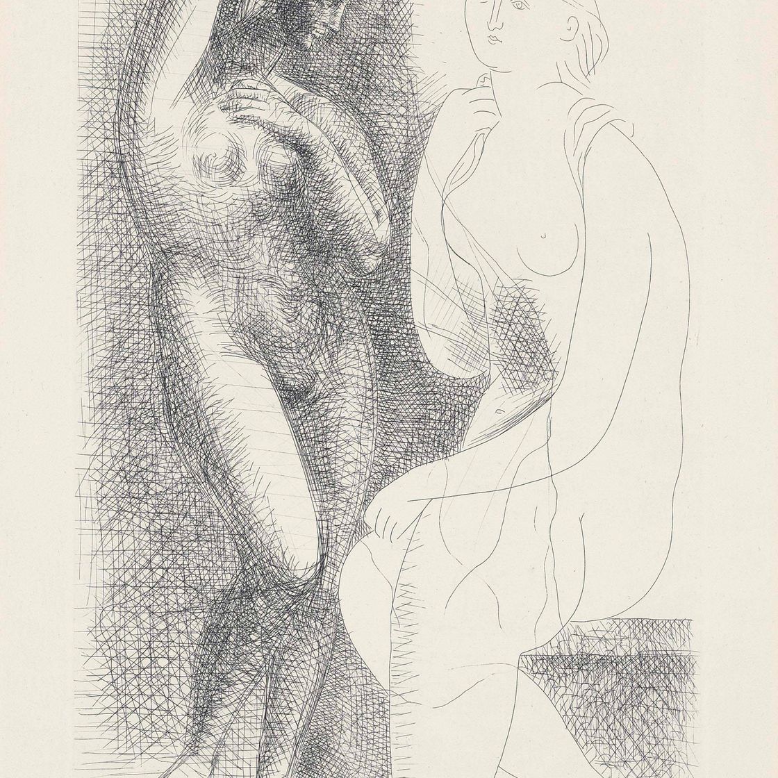Pablo Picasso — Модель тела и скульптуры, от: La Suite Vollard (B. 185; Ba. 344)
