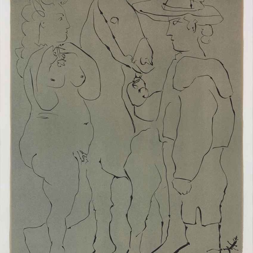 Pablo Picasso — Пикадор, Женщина и рыцарь (Р. 913; Ба. 1238)