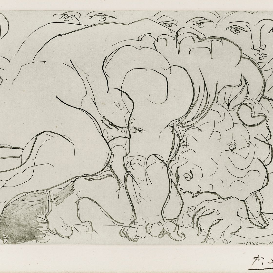 Pablo Picasso — Минотавр Блессе VI из "Сюиты Воллара"