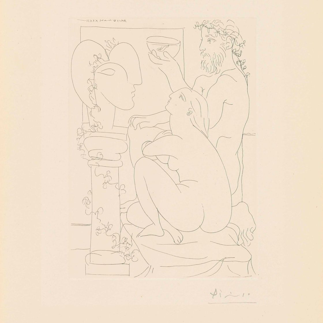 Pablo Picasso — Скульптор для создания купе и модели accroupi, автор: La Suite Vollard (B. 152; Ba. 304)