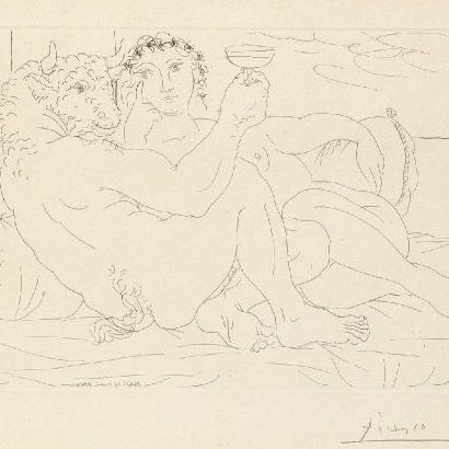 Pablo Picasso — "Минотавр", "Одно купе на двоих" и "молодая женщина" из "Люкса Воллара" (B. 190; Ba. 349 Bd)