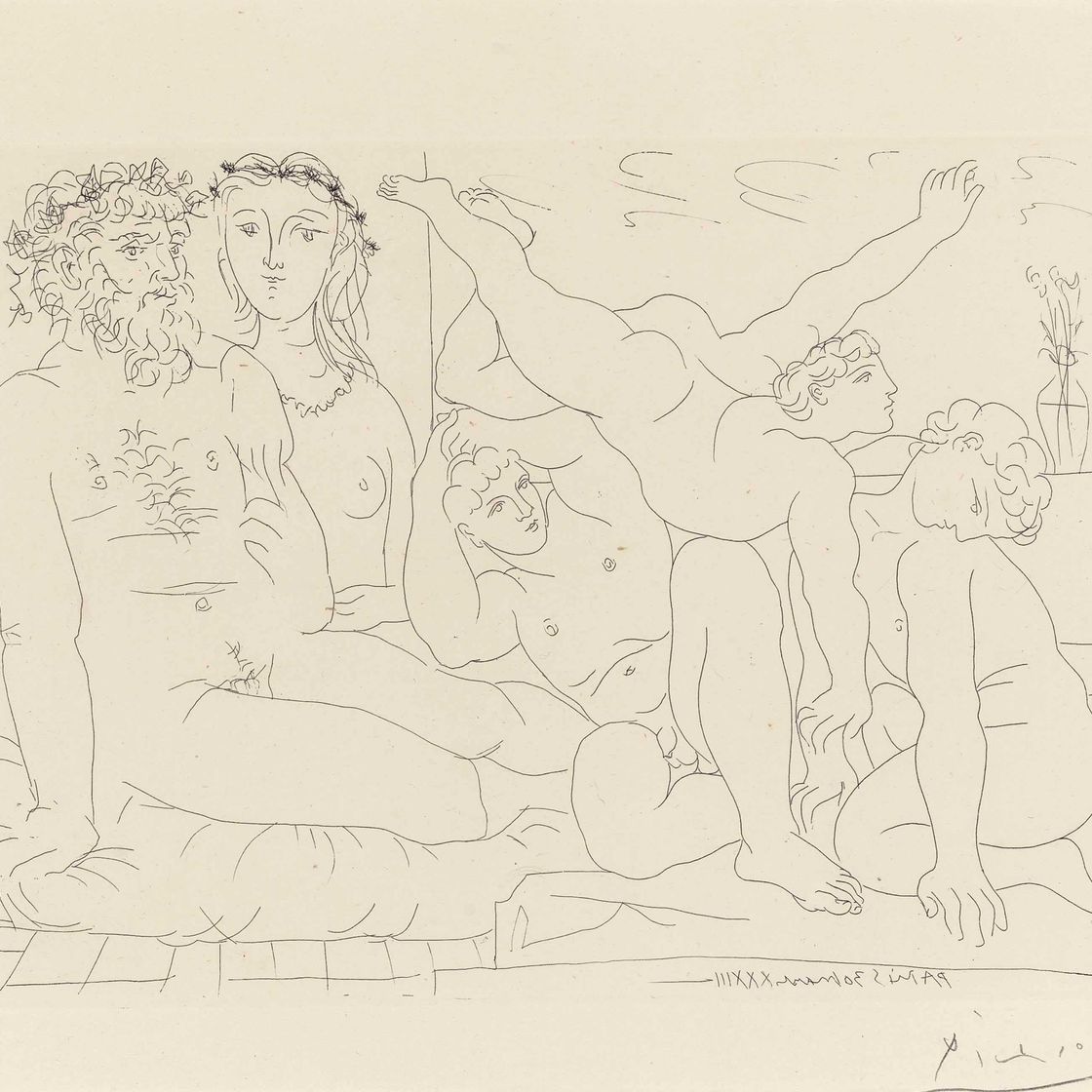 Pablo Picasso — Семья Сальтимбанков, от: La Suite Vollard