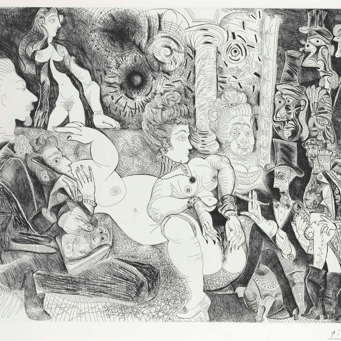 Pablo Picasso — Отец лавальер, бывший сын модели, танцующий в доме Телье, из Ла Сери, 156