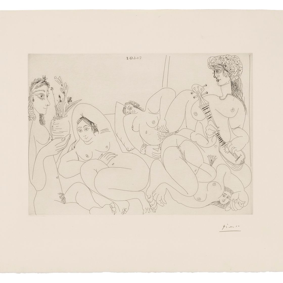Pablo Picasso — Ужин в Турции. Женщины, живущие в одиночестве, из серии 347.