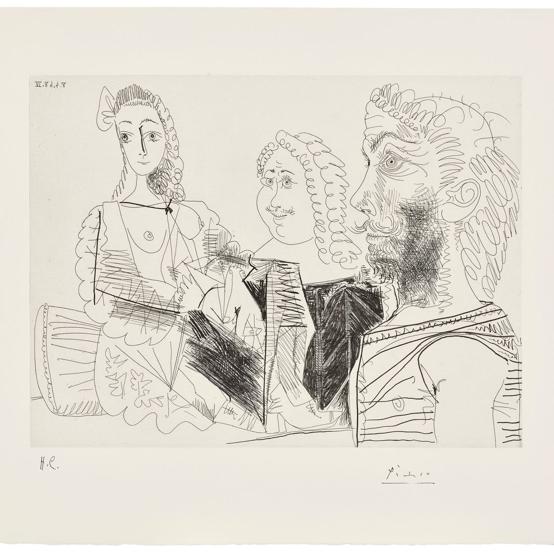 Pablo Picasso — Мужчина в жилете, афганская песня о любви к "Мушкетеру" и дульсинее, из серии 347
