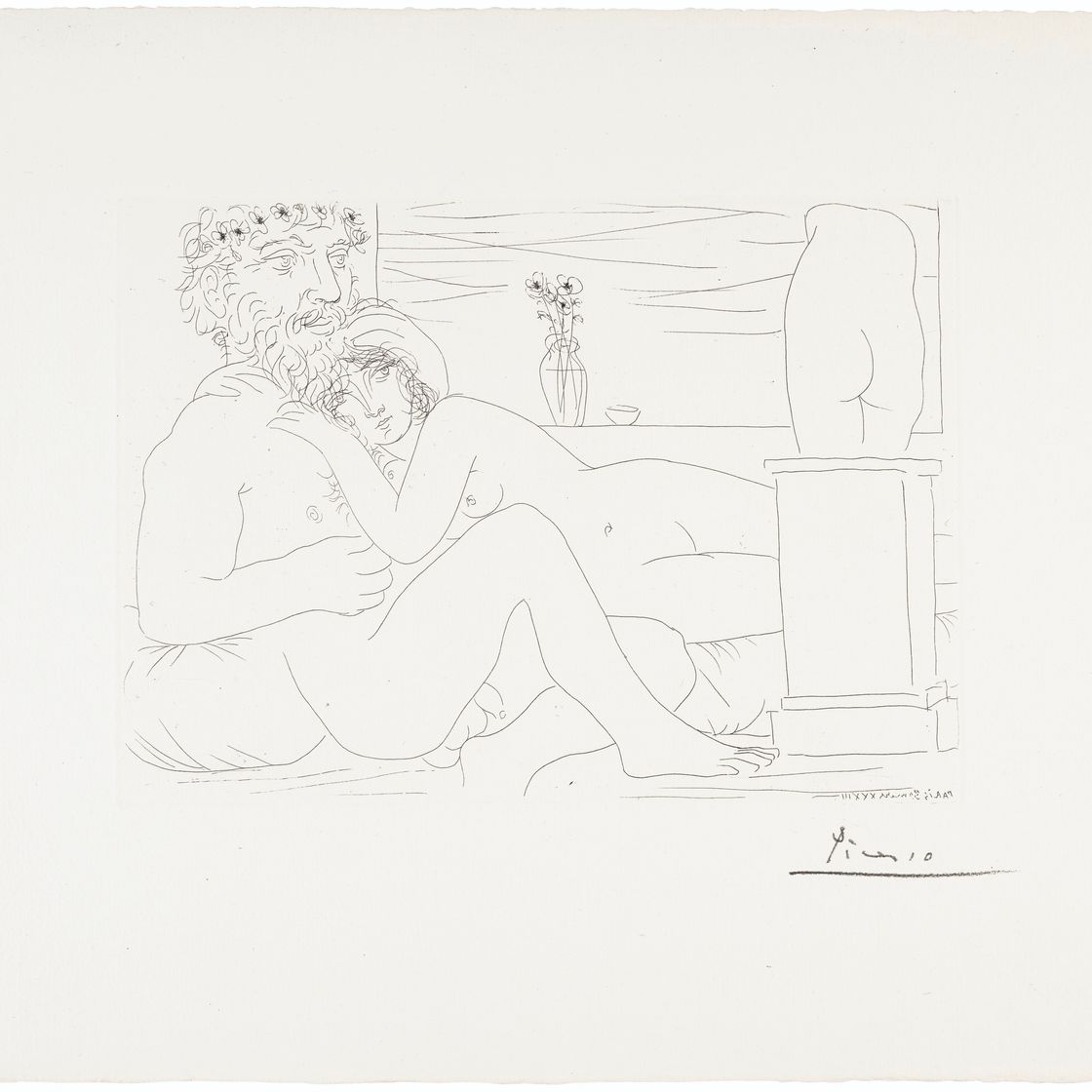 Pablo Picasso — Памятник скульптору, создавшему маленькое туловище, из коллекции La Suite Vollard