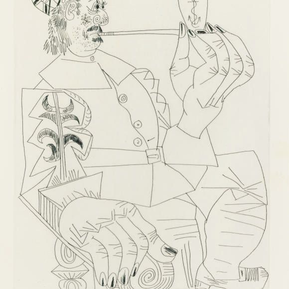 Pablo Picasso — Старый корсар с новой курительной трубкой, из серии La Série 347 (1740 г.р.; 1757 г.р. Б.)