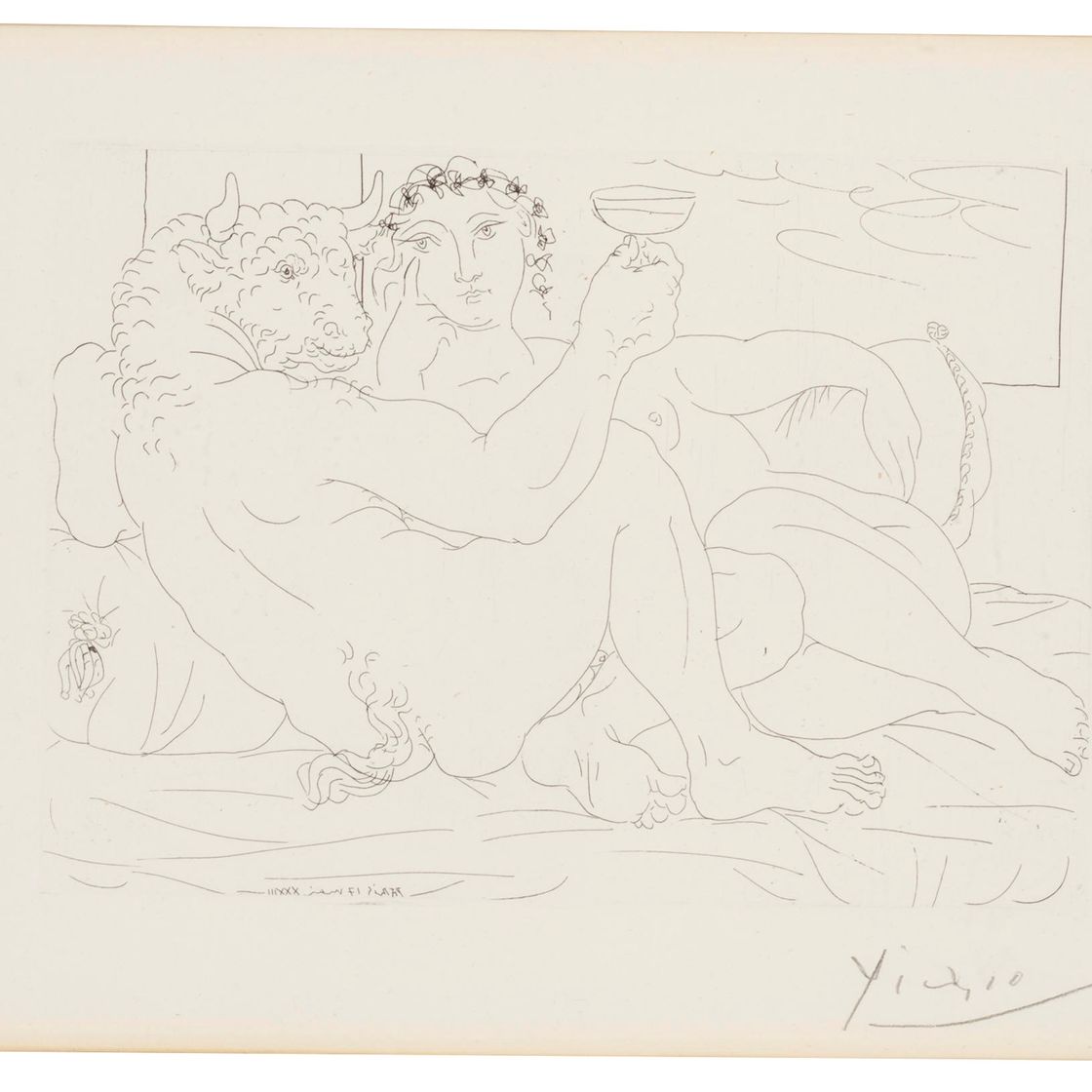 Pablo Picasso — "Минотавр", "Одно купе на двоих" и "молодая женщина" из "Ла Сюит Воллар"