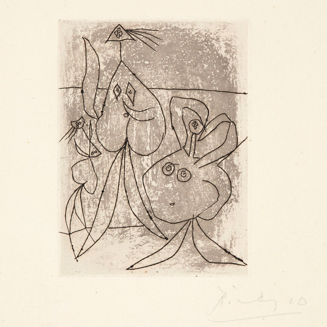 Pablo Picasso — Три фигурки на пляже I, от Jakovski