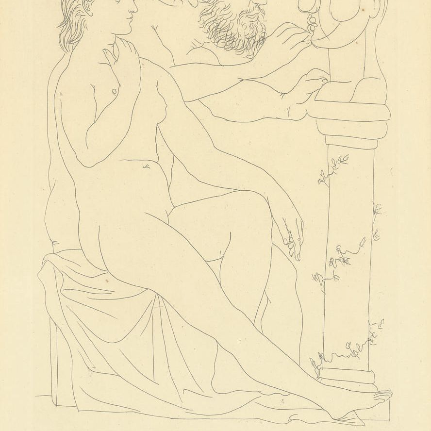 Pablo Picasso — Модель и скульптор для скульптуры, из коллекции La Suite Vollard (B. 148; Ba. 300)