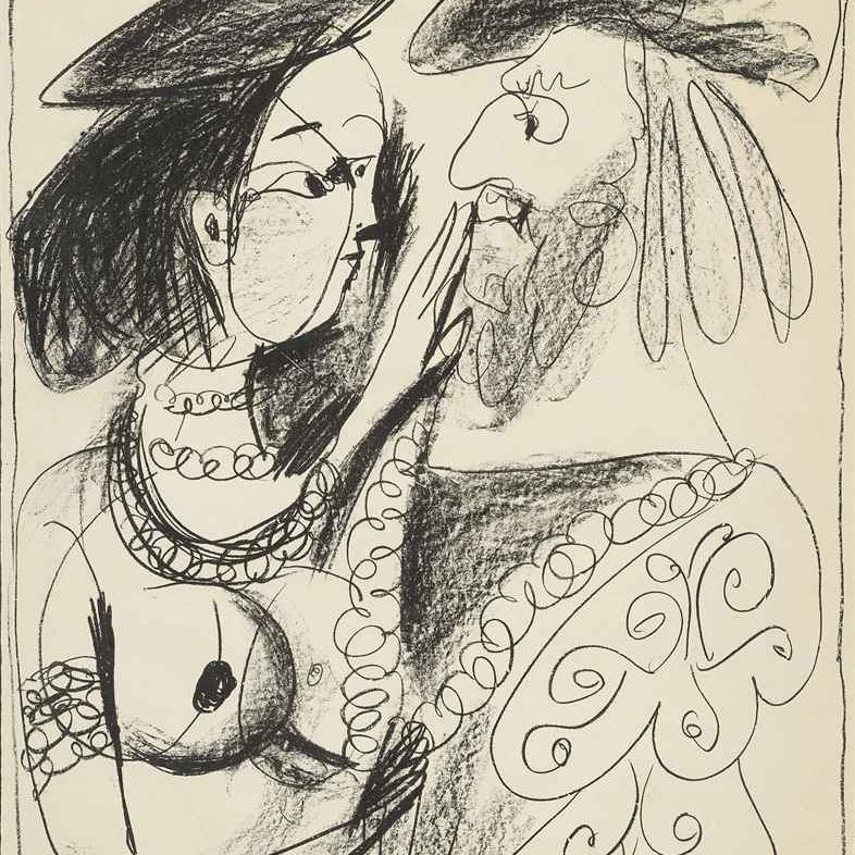 Pablo Picasso — Сеньор и дочь (B. 870; M. 318)