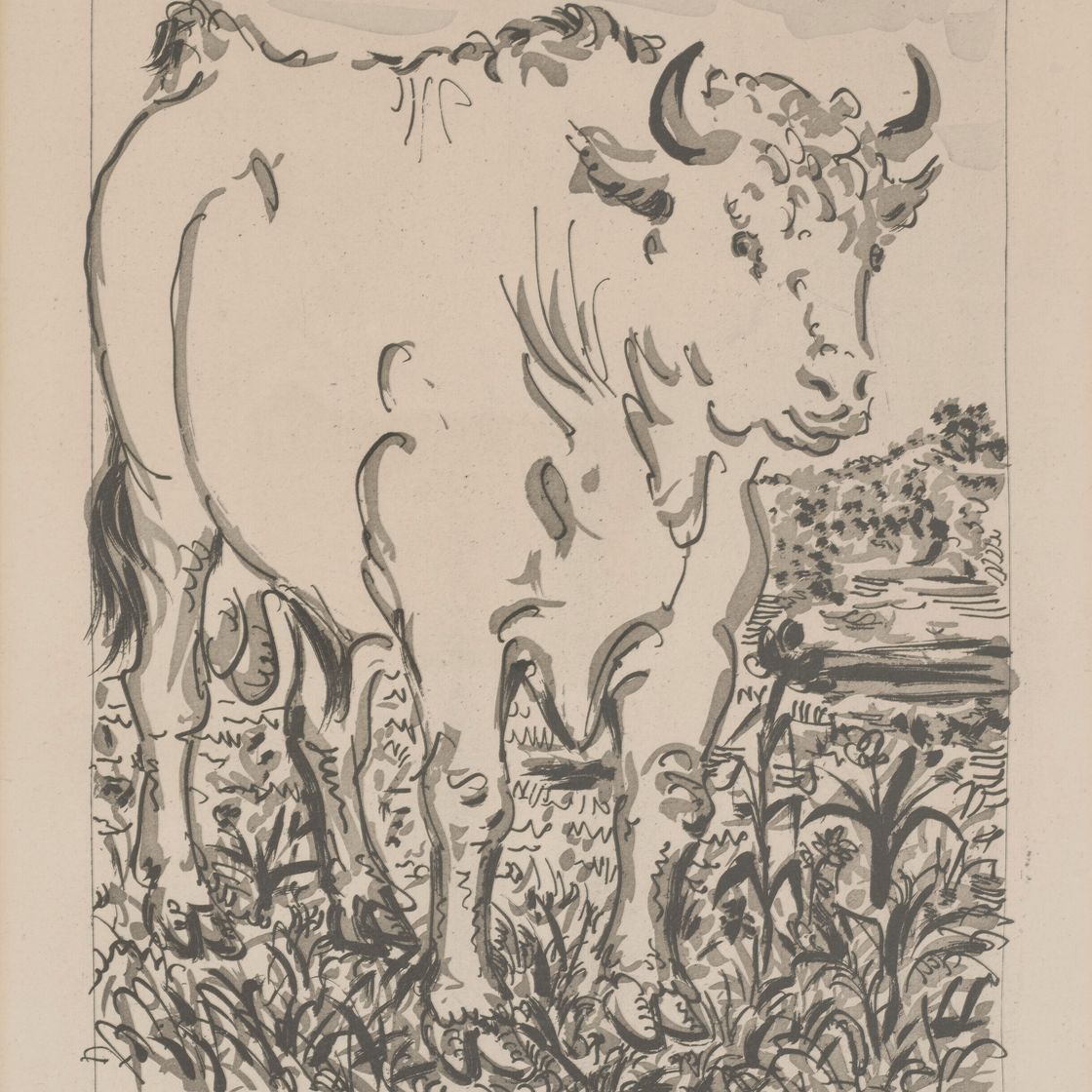 Pablo Picasso — Ле Торо, от: Оригинальная крепкая вода для текстов Буффона., изображение 1