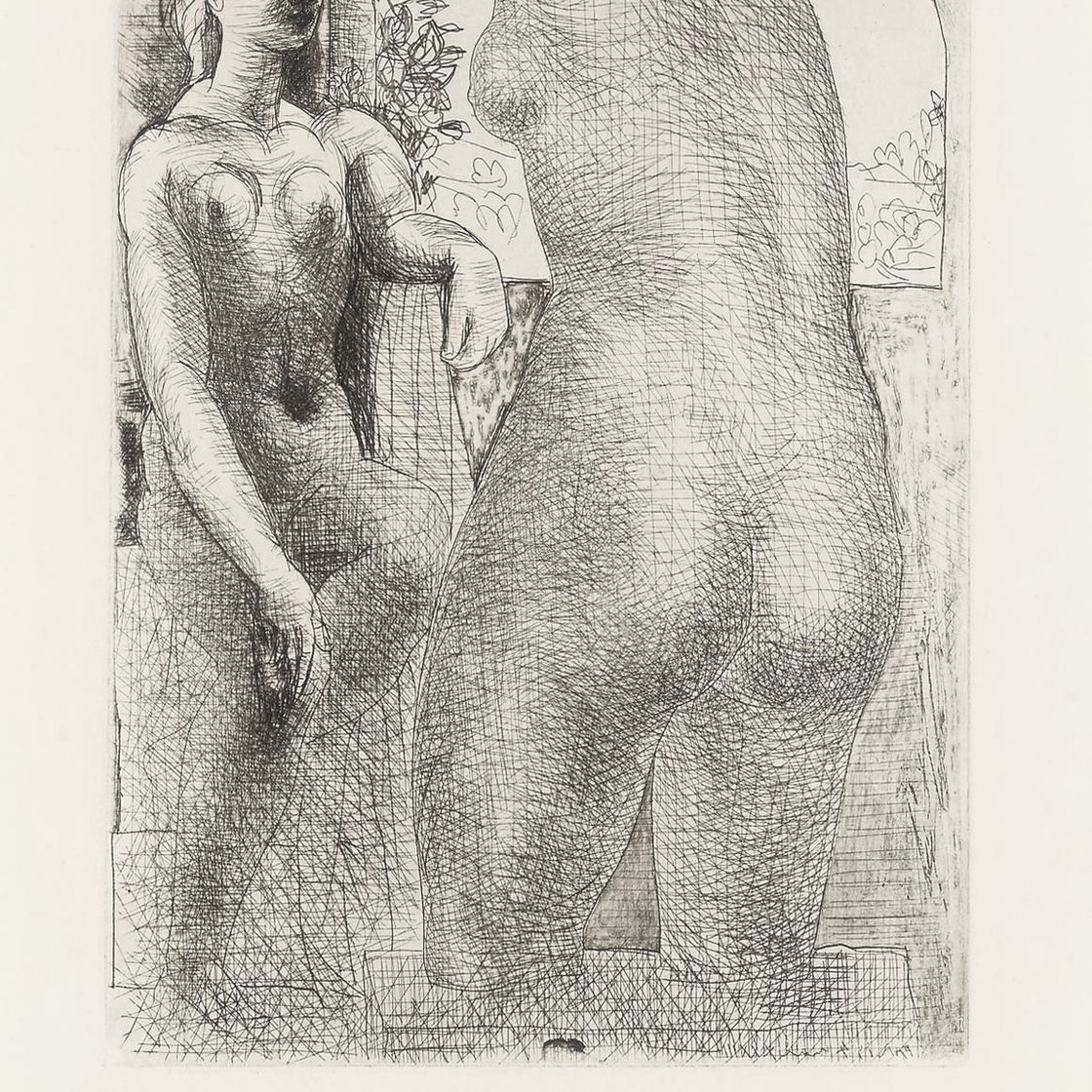 Pablo Picasso — Модель и большая скульптура души из "Сюиты Воллара" (Блох, 186; Баер, 345)