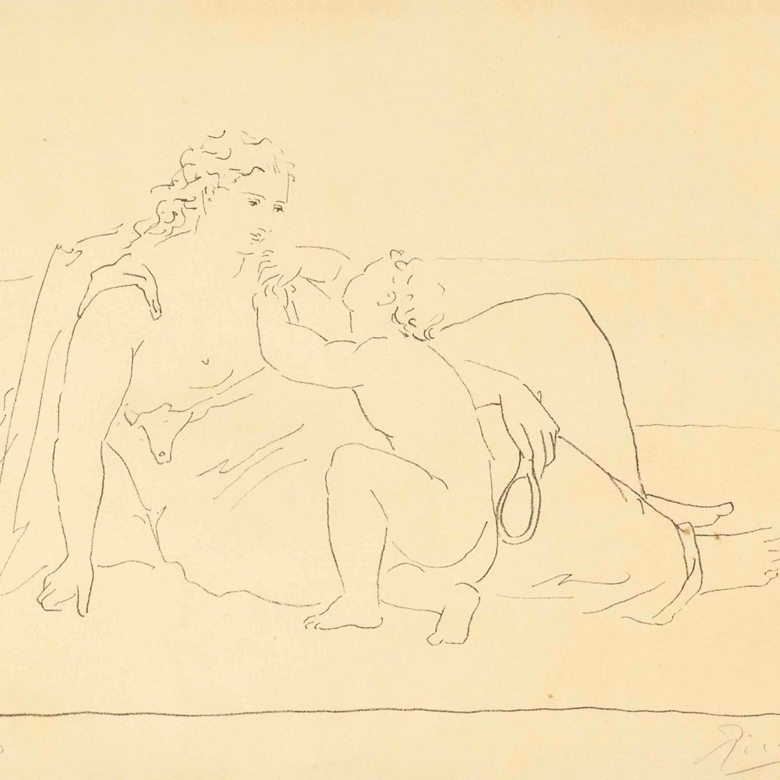 Pablo Picasso — Женщина и младенец