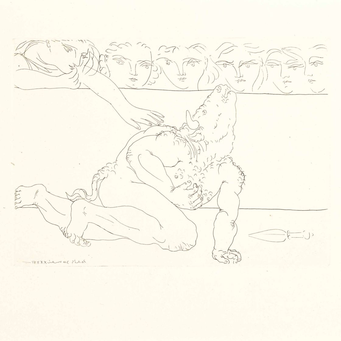 Pablo Picasso — Минотавр Моуран из "Сюиты Воллара"