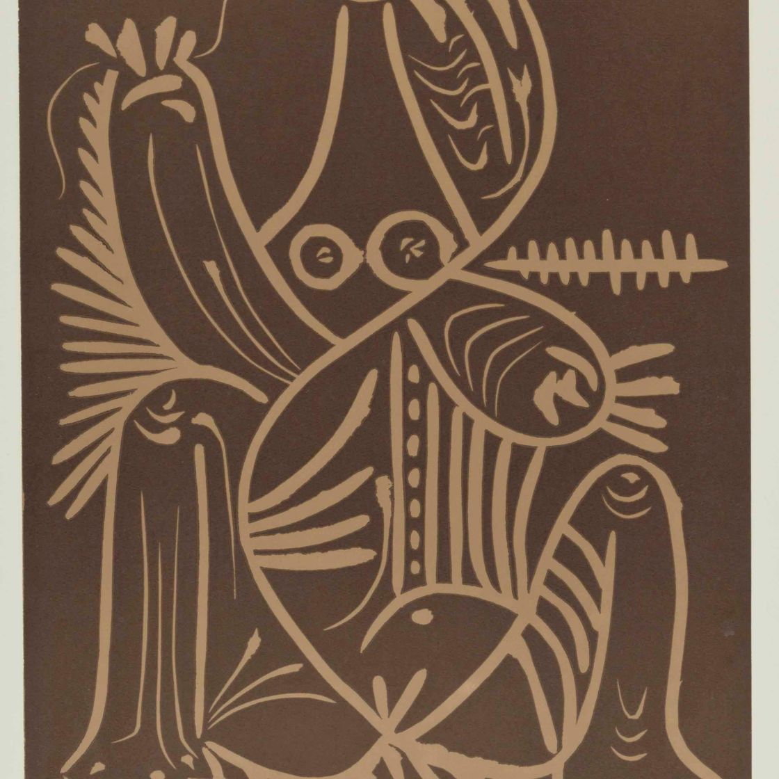 Pablo Picasso — Женская поза в пижаме на пляже II